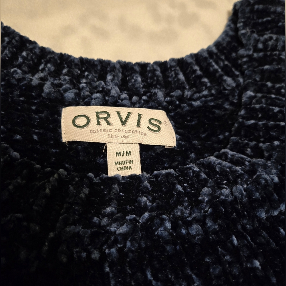 Orvis Sweater Medium Blue Ladies
